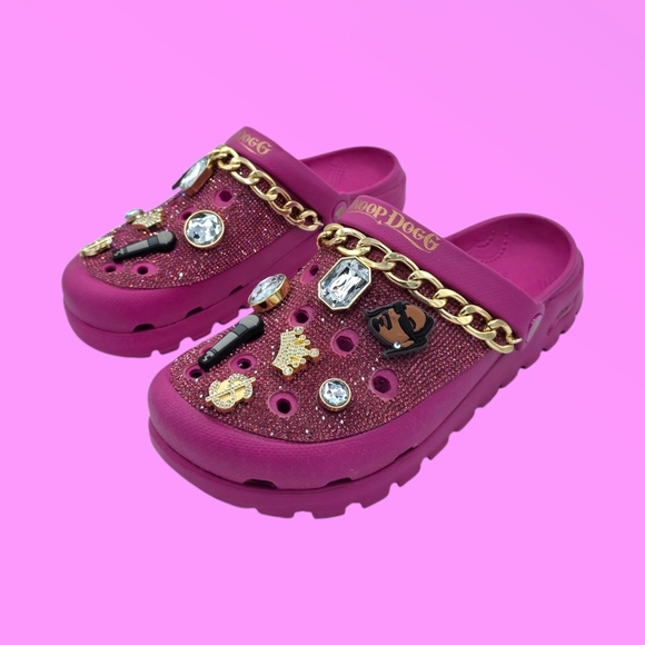 Skechers x Snoop Dogg Pink Rolling N Gold Arch Fit Footsteps Clogs Size 10 - Picture 1 of 16